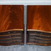 Large Wooden Bedside Tables, Set of 2