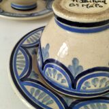 Trio of Ti-Bihan St Malo cups and saucers by Yvon Roy