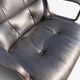 Charles Pollock Executive Knoll office chair in black leather.