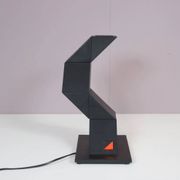 1980s "Zig Zag" desk lamp by Shui L. D. Chan for New Horizons, Hong Kong