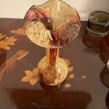 Two-tone glass vase, flower collar