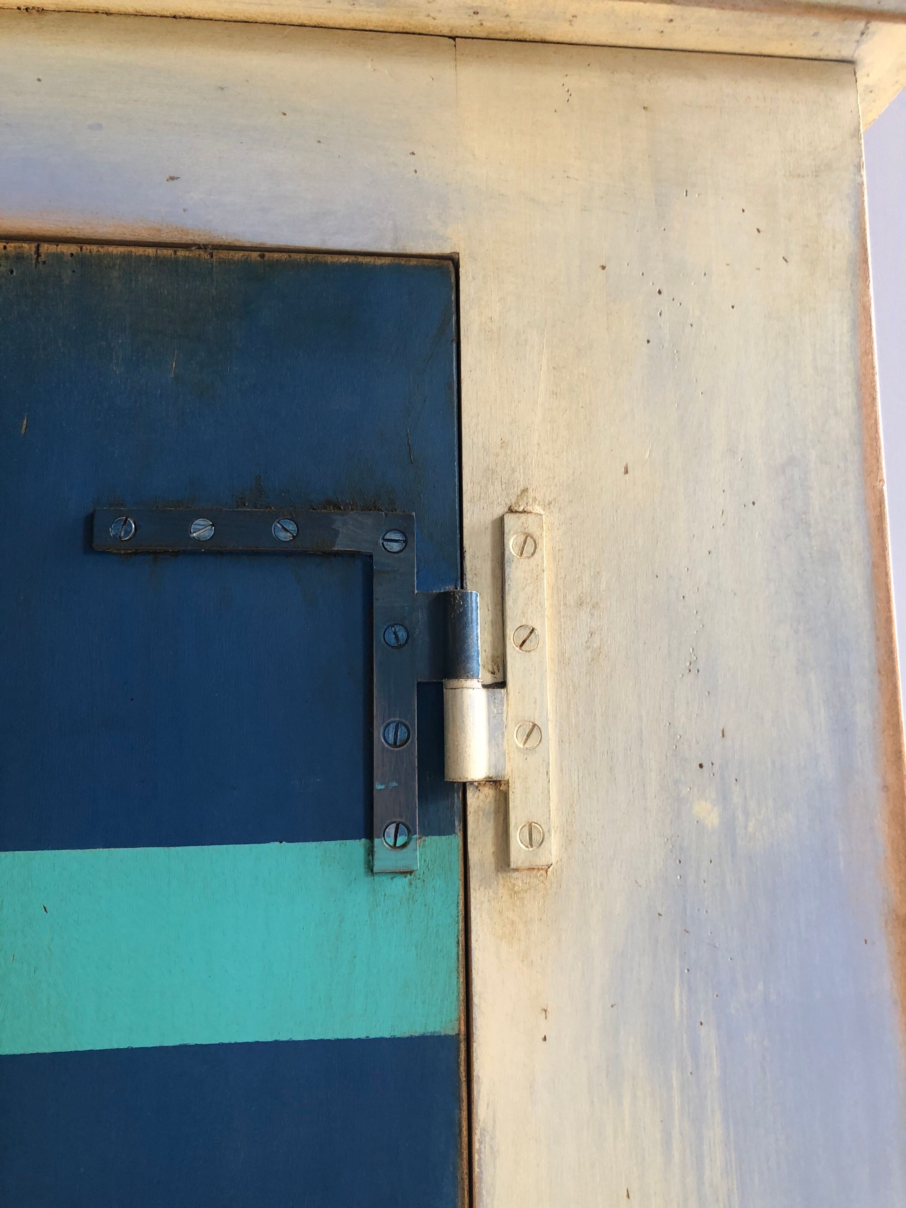 Painted wooden two-door wardrobe, Henri Quinta