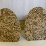 Pair of stone book clamts