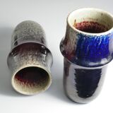 Scandinavian Modern Ceramic Vases, Sylvia Leuchovius, Rörstrand 1976,  Set of 2