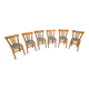 6 bistro chairs in solid oak, 1920s