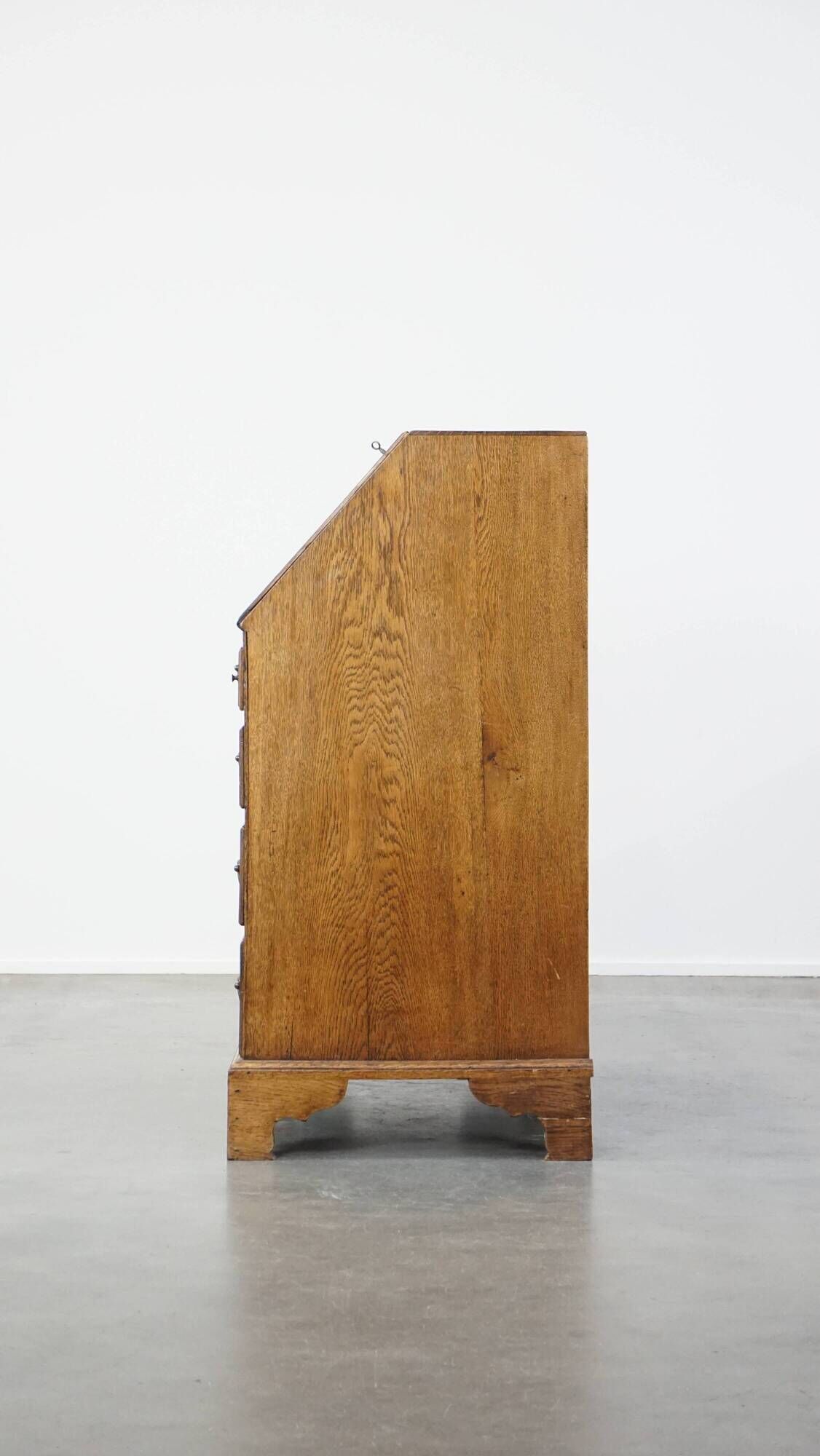 Large antique English oak secretaire from the 18th century