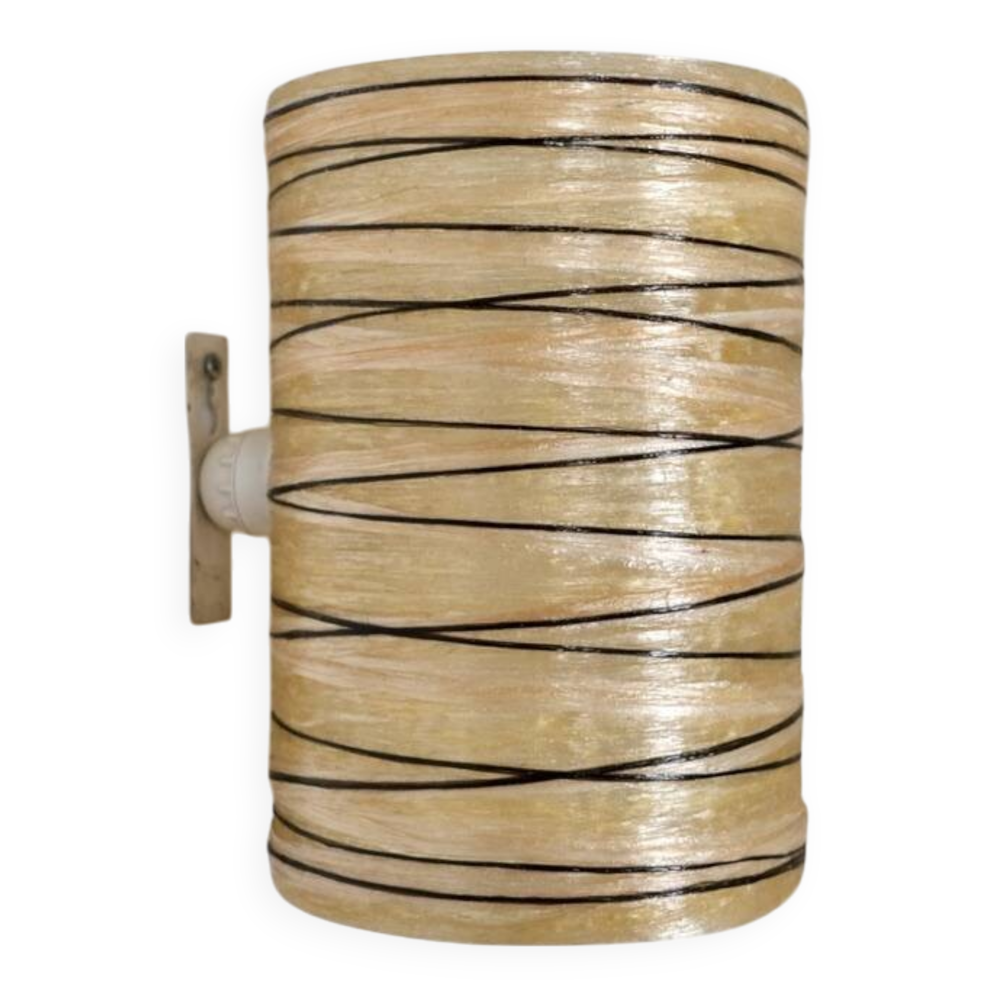 Resin and rope wall light by Accolay, France, 1970s