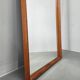 Danish Mid Century Teak Wall Mirror, Minimalist Frame, 1960s