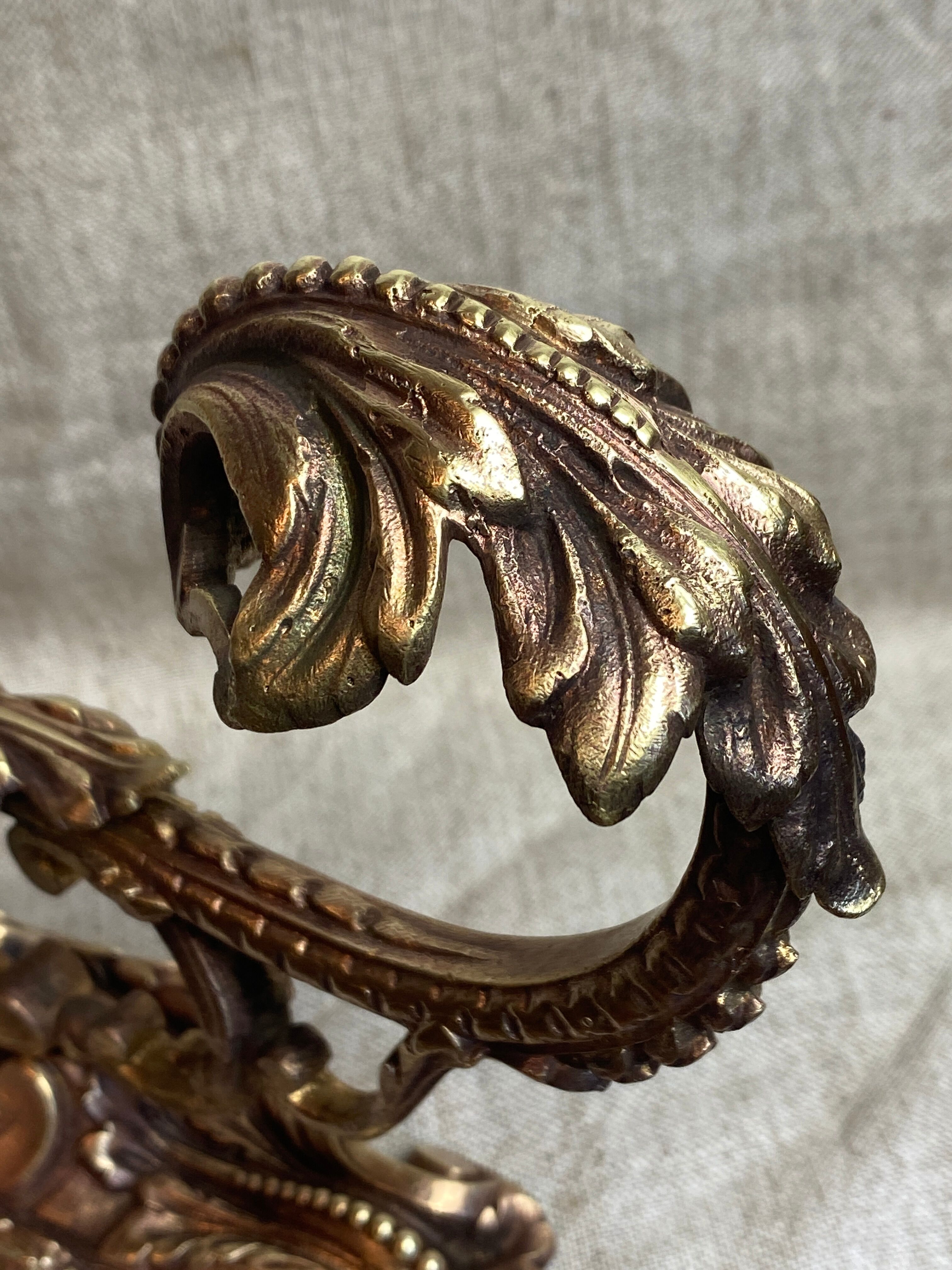 Golden bronze coat hook, 19th century