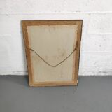 Golden contour wall mirror