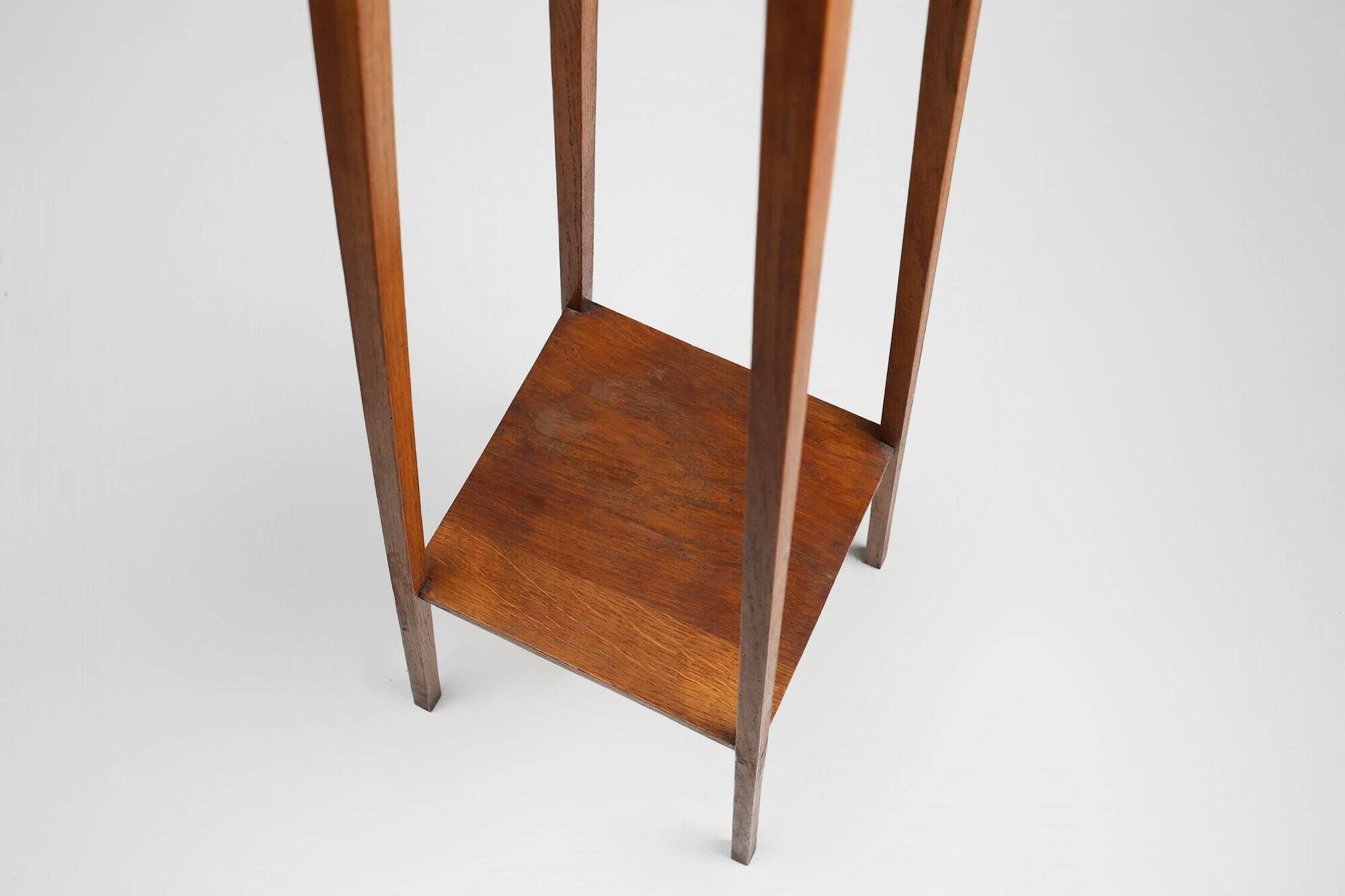 Table console Art Déco française en chêne, années 1920