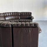 1970s West Germany Modular Seating Se Leather Sectional Snake Sofa