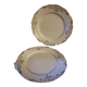 Duo de grands plats anciens Sarreguemines terre de fer