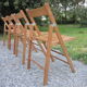 Série de 4 chaises pliantes en hêtre massif