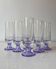 Set of 6 champagne flutes 1970