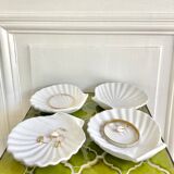 Empty scallop cups ceramic pockets