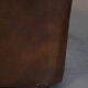 2 Chesterfield armchairs in dark brown cowhide