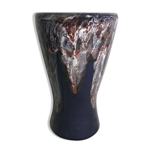 Ancien vase gaubier céramique - multicolore