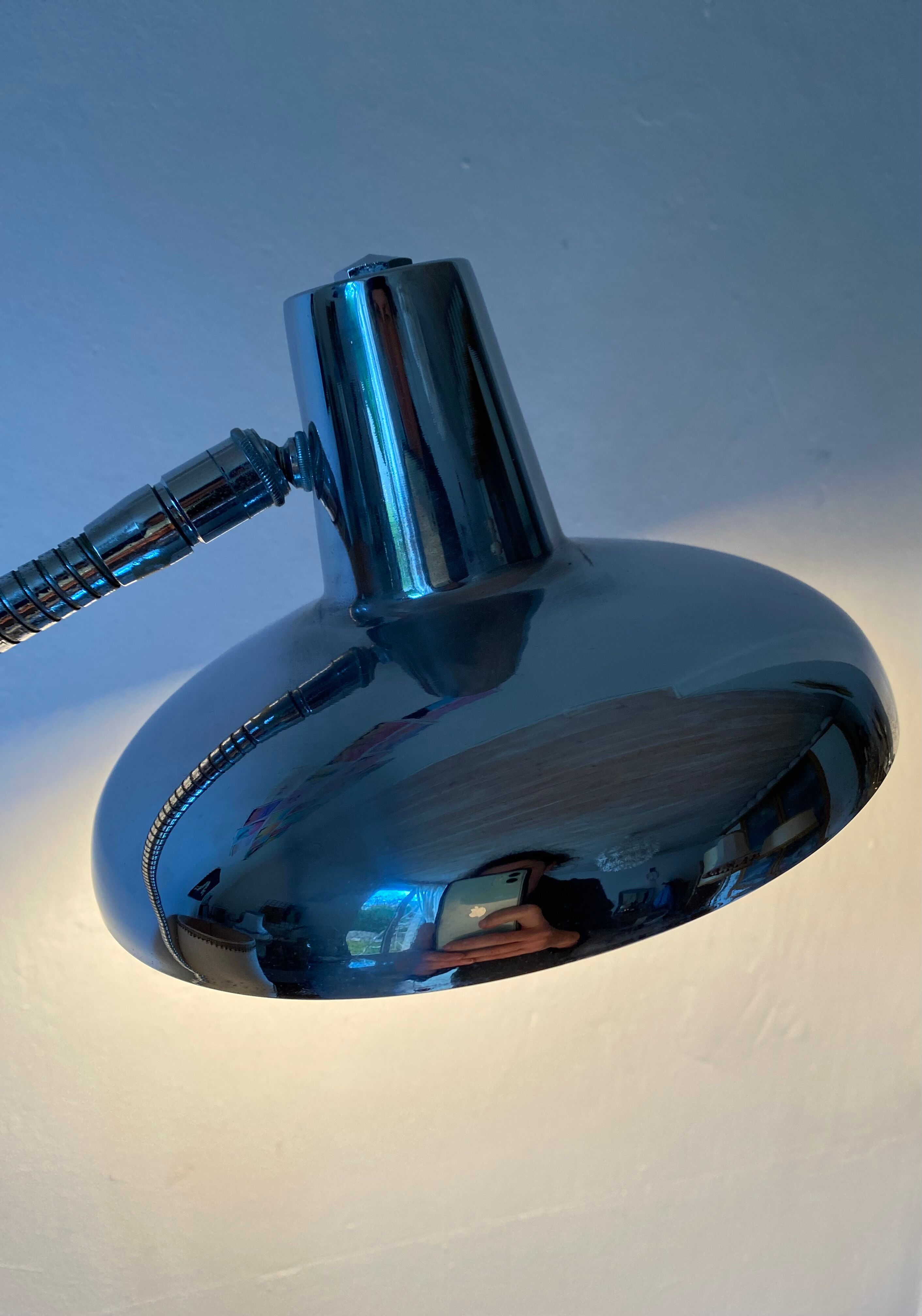 Lampe de bureau chromée années 50