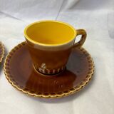 Set of 2 Sarreguemines espresso cups