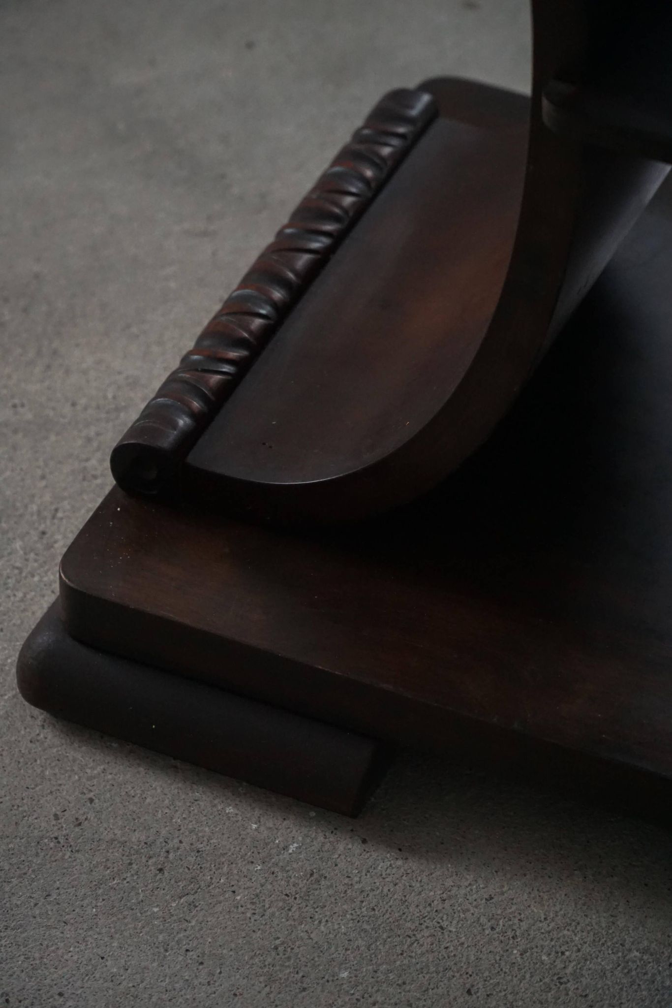 Side table / Low table in Danish Art Deco wood with shelf, 1930s-40s