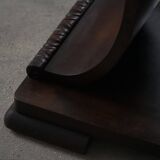 Side table / Low table in Danish Art Deco wood with shelf, 1930s-40s