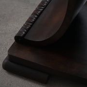 Side table / Low table in Danish Art Deco wood with shelf, 1930s-40s