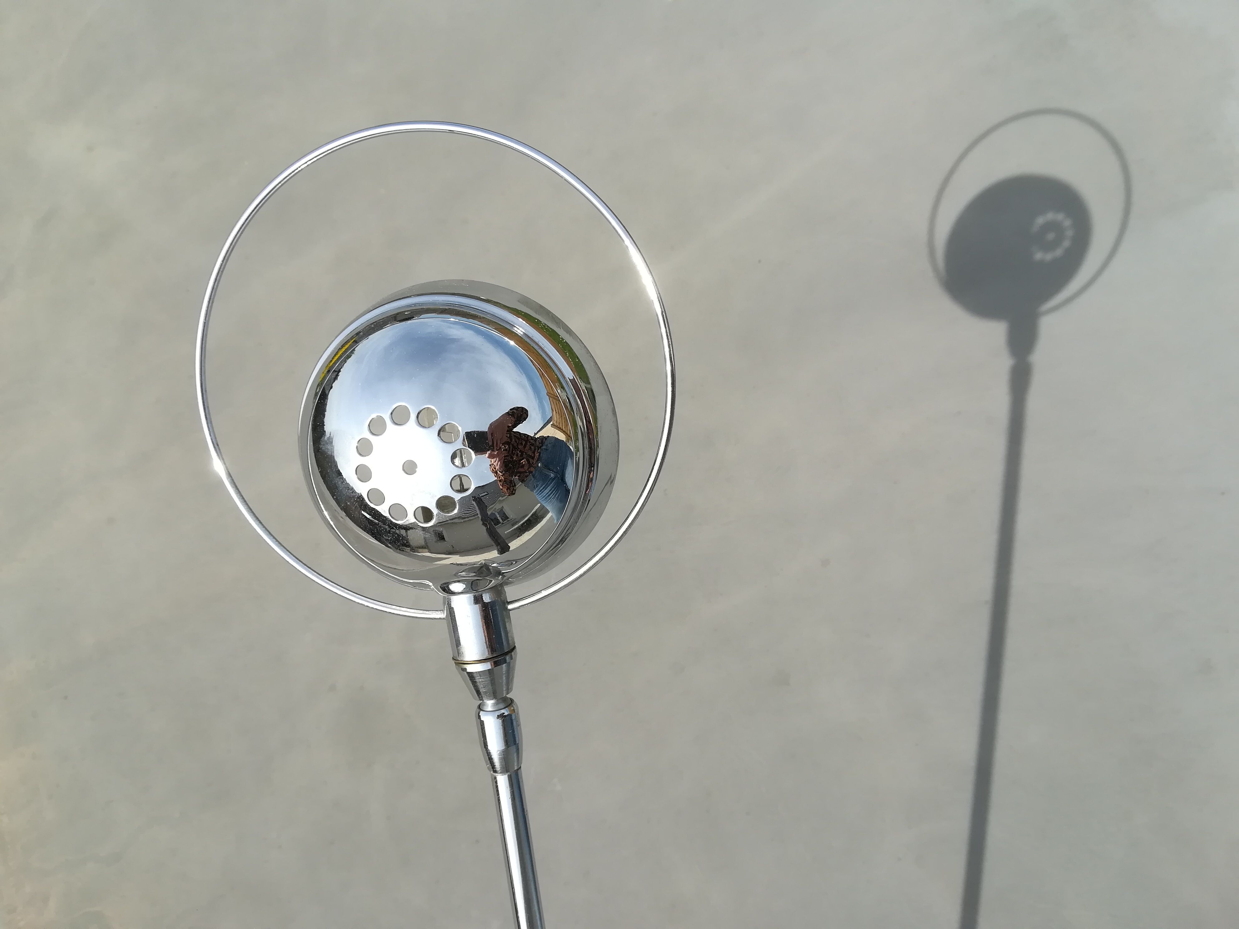 Chrome rocker desk lamp Aluminor 80s