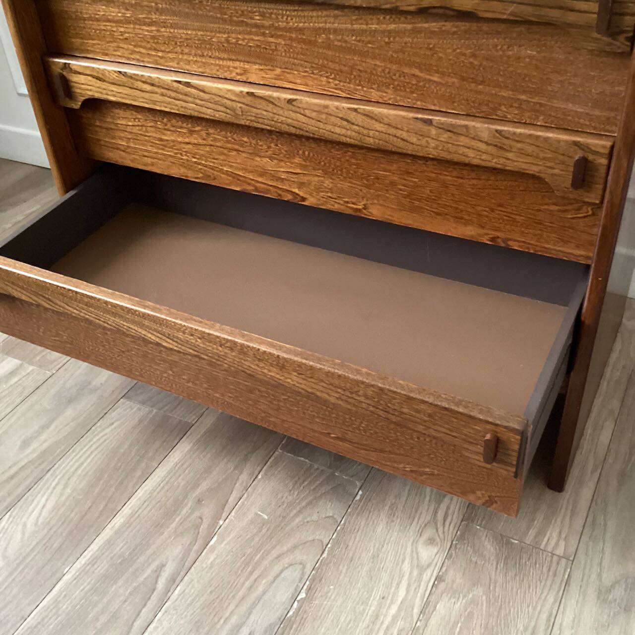 80s wooden chest of drawers