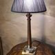 Striped wood lamp on silver base 70x25 classic 60s