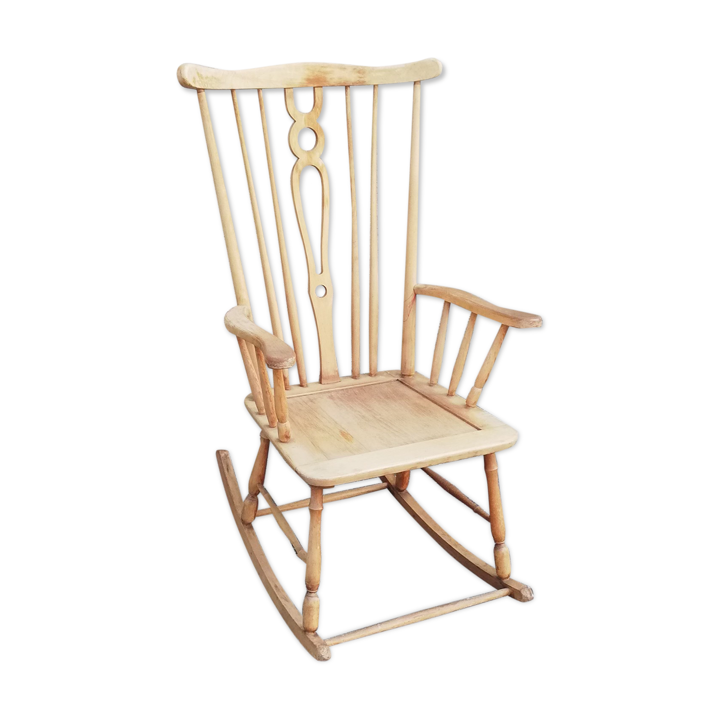 Rocking chair vintage light wood