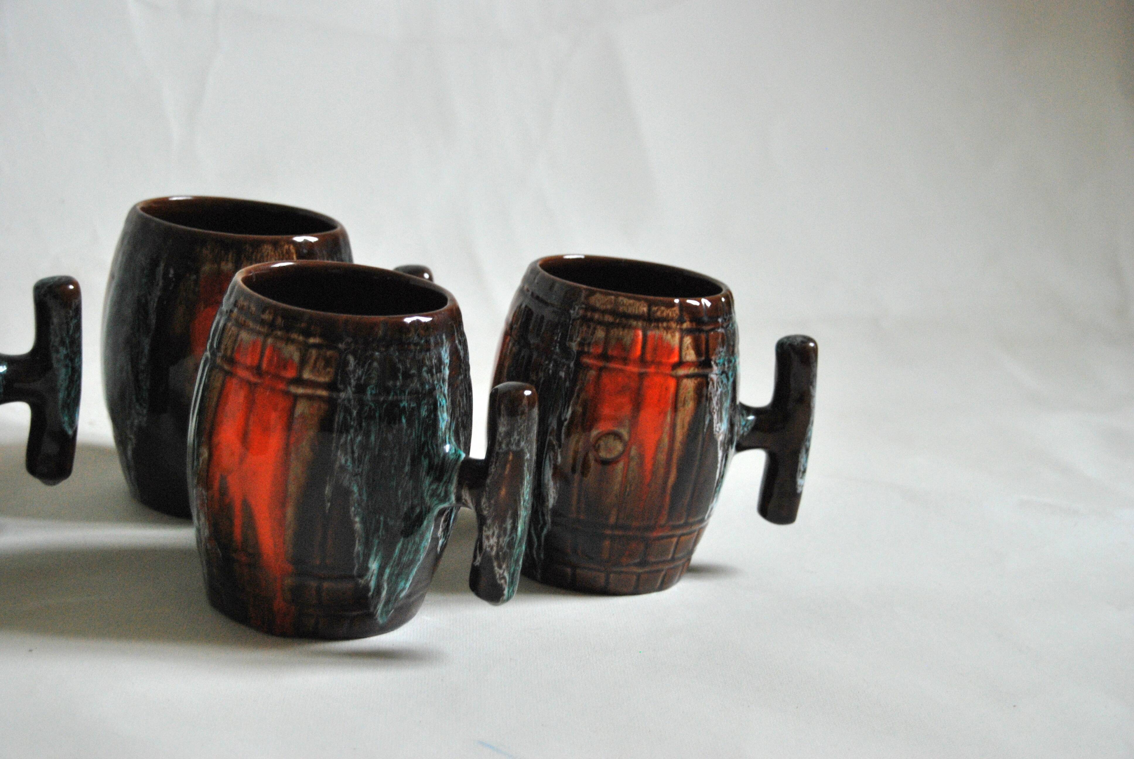 Ceramic orangeade service Vallauris 1950, vintage France