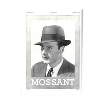 Vintage poster 30s CHAPEAU MOSSANT