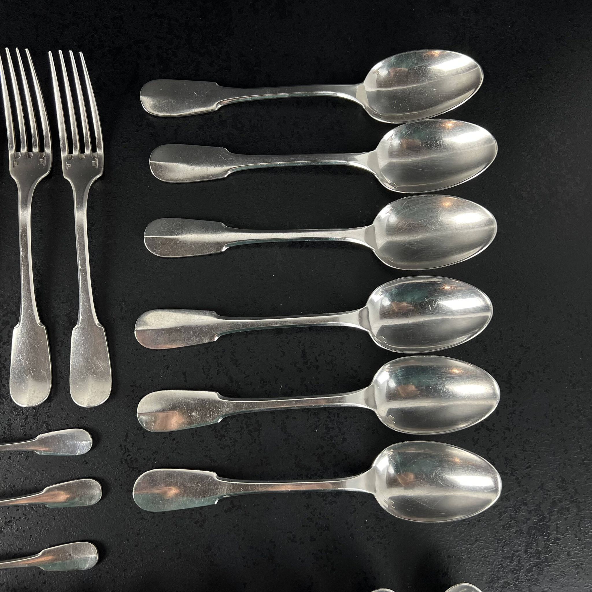 Christofle silver-plated cutlery set – Cluny model – 36 pieces