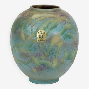 Abstrait Ruscha Art 863 Vase bleu convexe Céramique d’Allemagne de l’Ouest