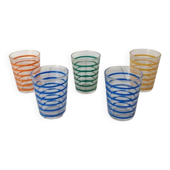 Set of 5 Gondolo glasses, 1960s