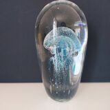 Blue jellyfish paperweight