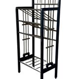 Magazine rack from Wiener Werkstätte Austria made of mahogany & brass around 1900