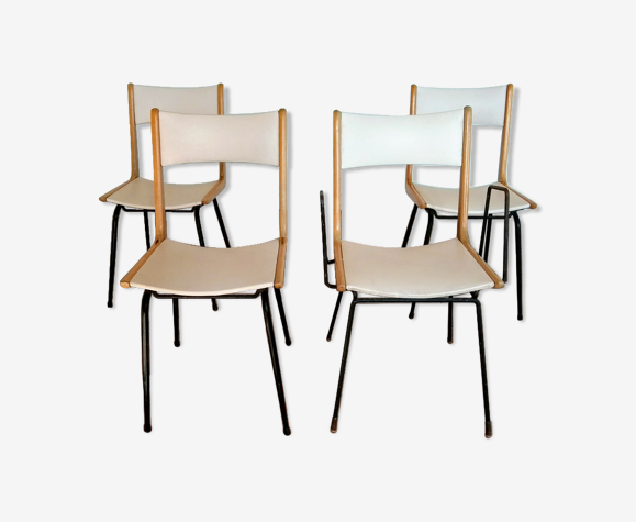 Série de 4 chaises, années 50