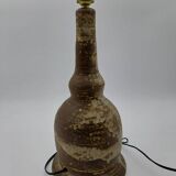 Vintage chamotte earthenware lamp unsigned