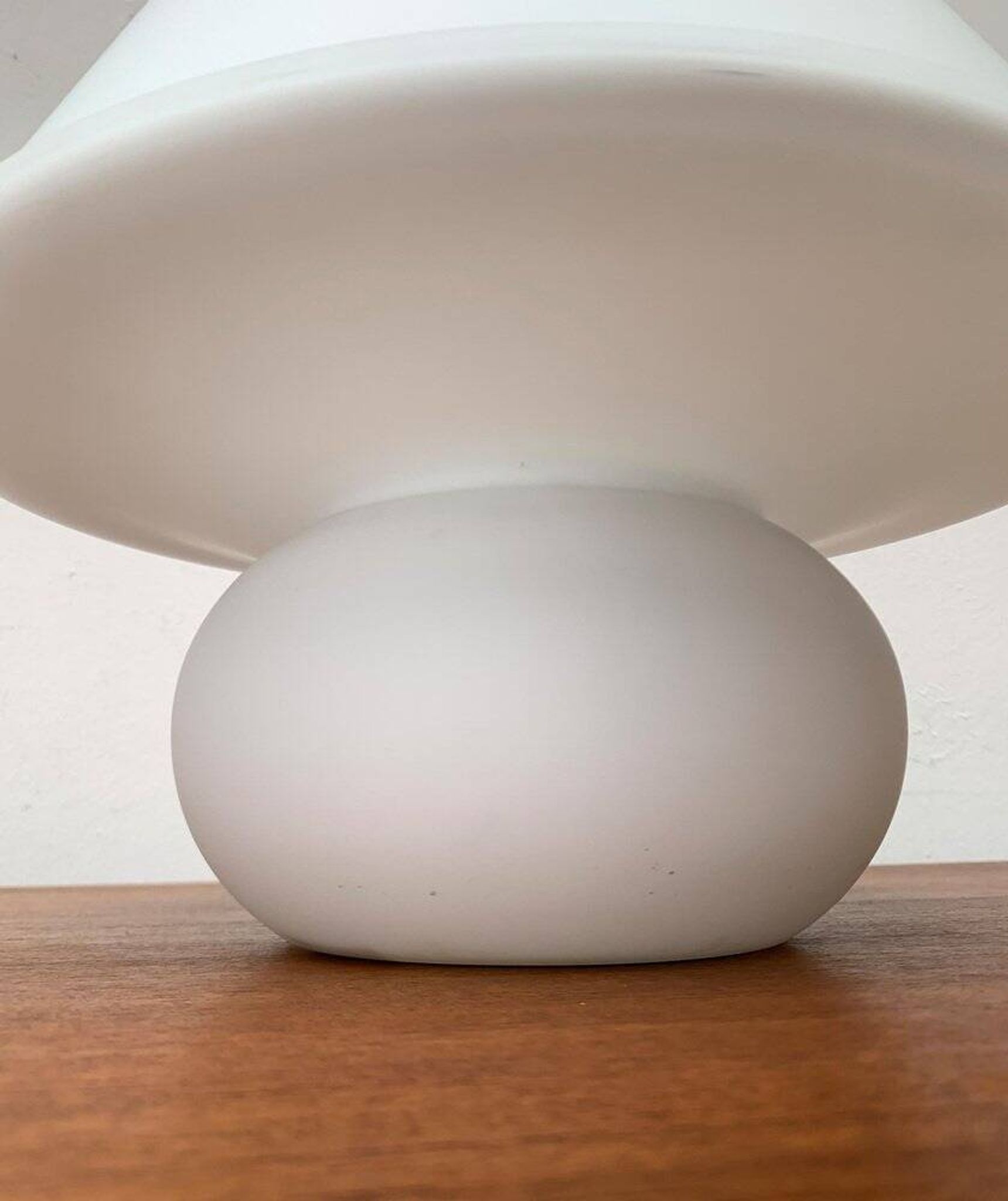 1970s vintage space-style German glass table lamp by Limburg.