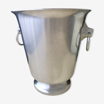 Champagne bucket in satin stainless steel Létang and Rémy