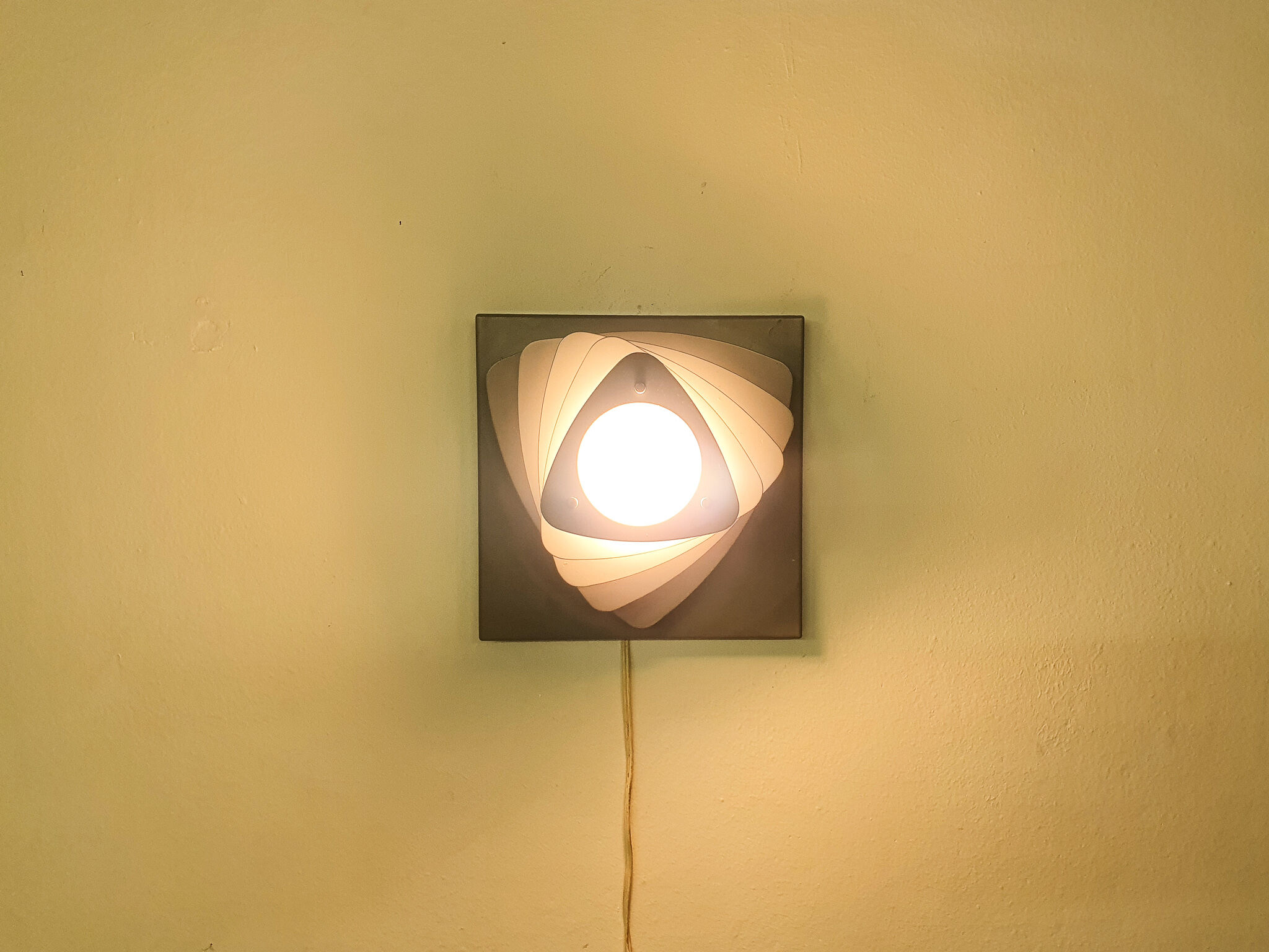 Mid-century grey metal wall light, The Netherlands 1960's