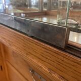 Large antique oak shop display cabinet