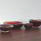 Selena Glass Bowl by Sven Palmqvist for Orrefors, 1950s, Set of 4