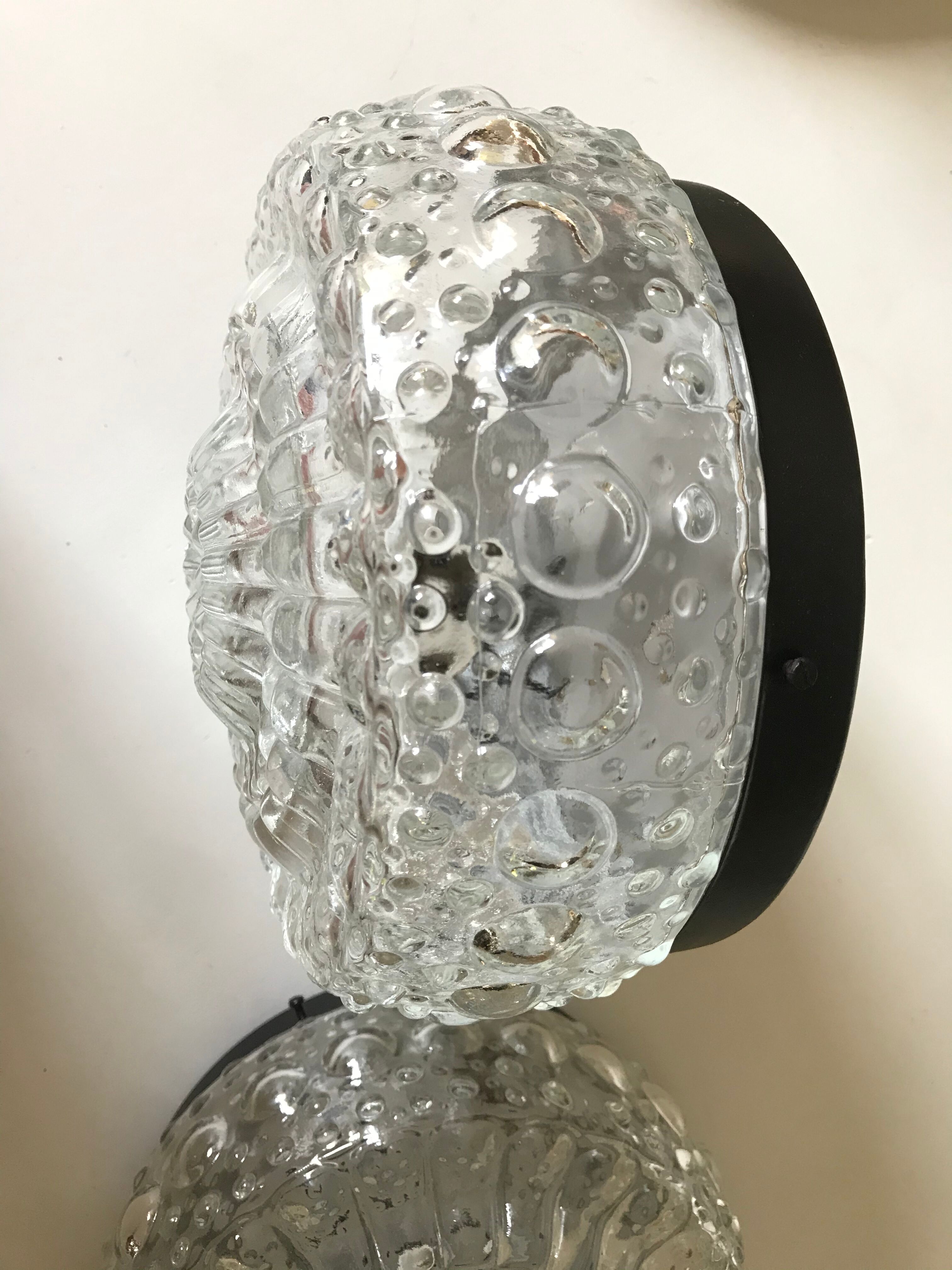 Glass ceiling light circa 1960