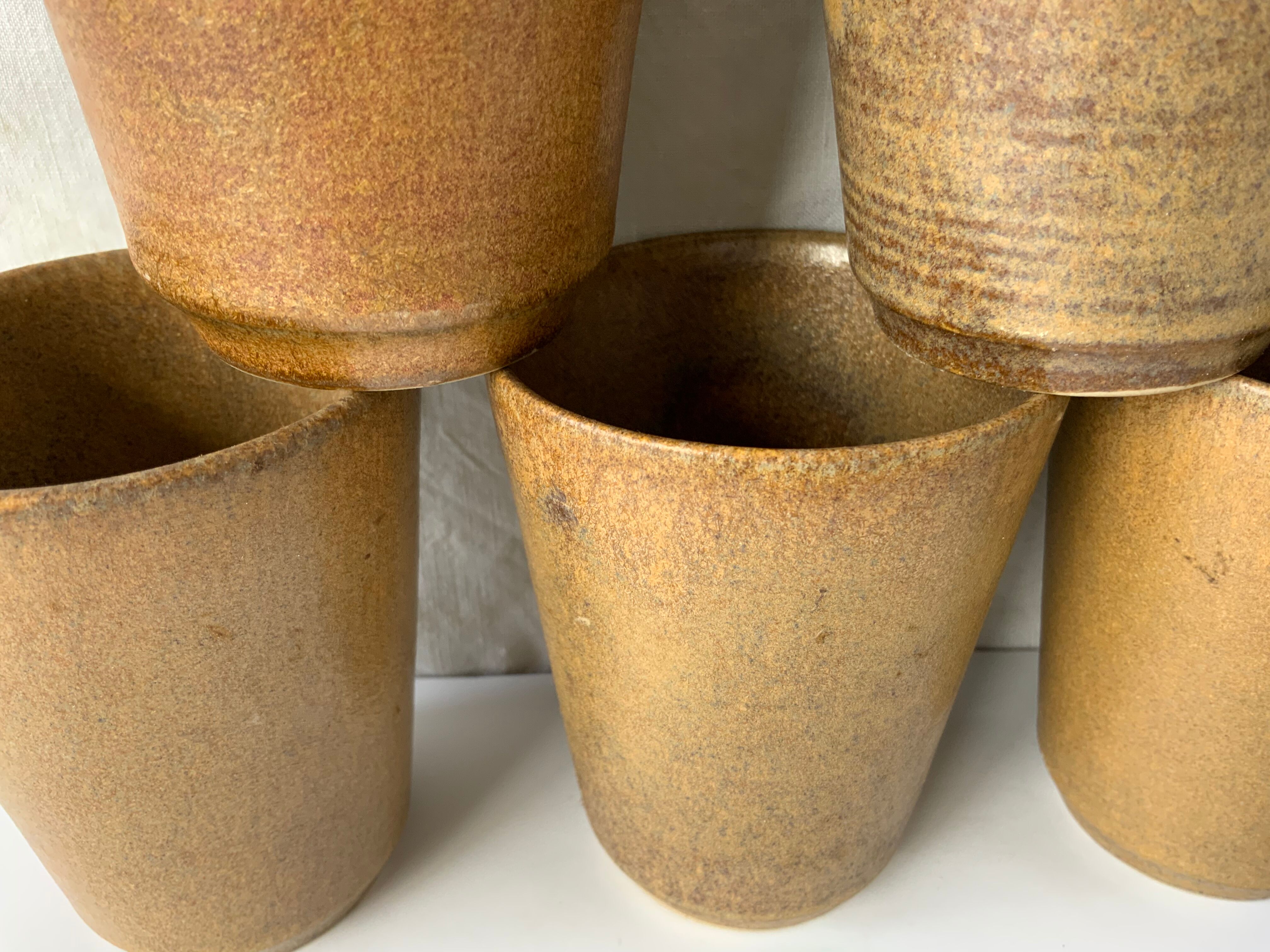 14 vintage sandstone cups