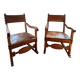 Pair of Renaissance style Spanish armchairs