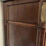 Louis XVI period secretary, in mahogany and Sainte Anne marble, 18th century