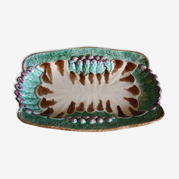 Vintage French majolica tray of asparagus from Longchamp
